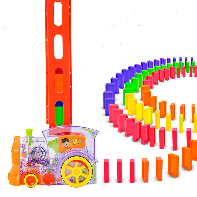 Trem Empilha Domino Com Som Brinquedo Divertido Infantil A Pilha